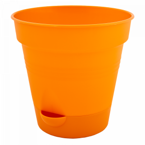 Flowerpot "Gloria" with watering 12cm. (orange)