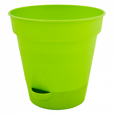 Flowerpot "Gloria" with watering 12cm. (light green)