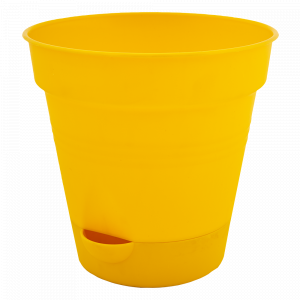 Flowerpot "Gloria" with watering 12cm. (dark yellow)