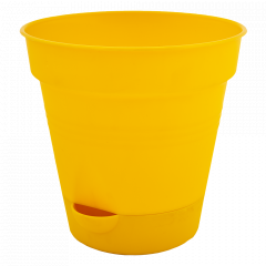 Flowerpot "Gloria" with watering 16cm. (dark yellow)