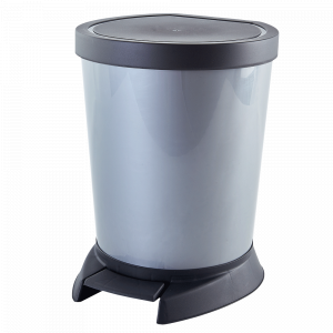Garbage bin with pedal 10L. (gray)