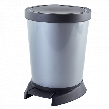 Garbage bin with pedal 10L. (gray)