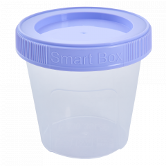 Container "Smart Box" round 0,5L. (transparent / lilac)
