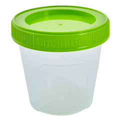 Container "Smart Box" round 0,5L. (transparent / olive)
