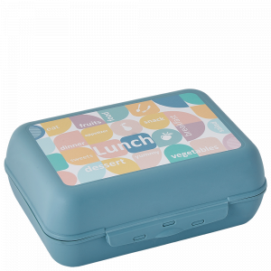 Lunch-box with decor (Lunch: gray blue)