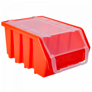 Small parts storage bin with lid 140х105х75mm. (orange)