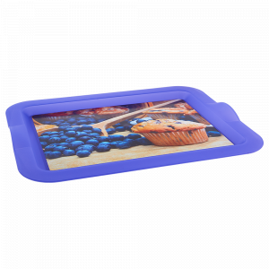 Rectangular tray with decor 46x36x4cm. (Muffins)