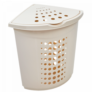 Laundry bin corner 45L. (white rose)