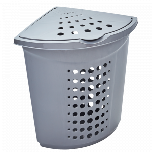 Laundry bin corner 45L. (gray)