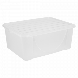 Storage box with lid  9,6L. (transparent)