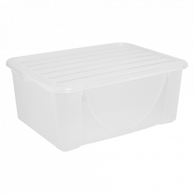 Storage box with lid  9,6L. (transparent)