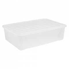 Storage box with lid 22L. (transparent)