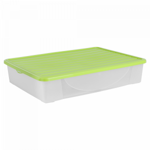 Storage box with lid 45L. (olive)