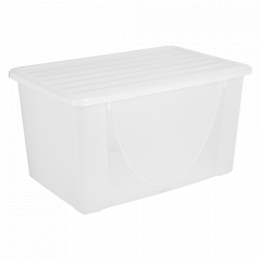 Storage box with lid 40L. (transparent)