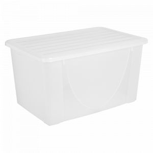 Storage box with lid 40L. (transparent)