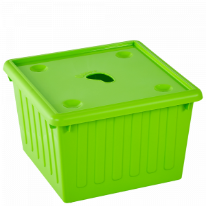 Storage box with lid 25L. (olive)