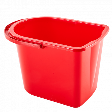 Rectangular pail 14L. (red)