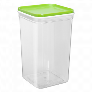 Container for bulk products "Fix" 1,3L. (transparent / olive)