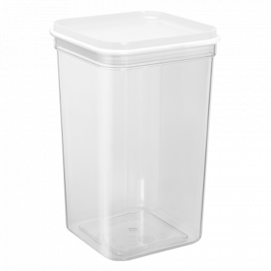 Container for bulk products "Fix" 1,3L. (transparent / white)