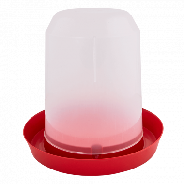 Drinking-bowl for birds (red / transparent)