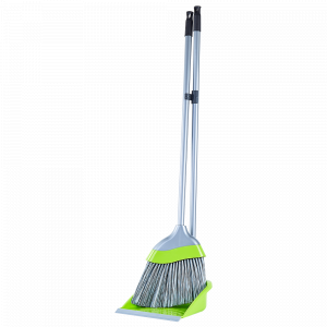 Set of broom and scoop "Euro" (olive / gray)