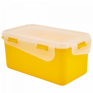 Universal container "Fiesta" rectangular 4,0L. (dark yellow / transparent)