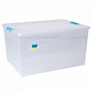 Container "Smart Box" 18L. (transparent / turquoise)