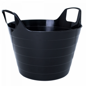 Soft building round bucket 29 L (black)