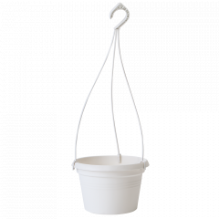Flowerpot "Gloria" with hanger 20x13cm. (white rose)