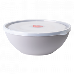 Bowl with lid 0,8L. (cocoa / transparent)