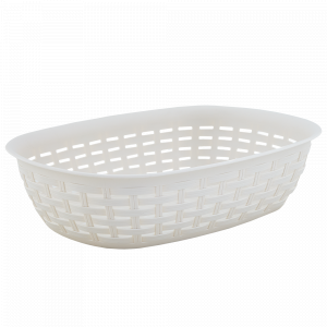 Basket "Rattan" 30,5x21,5x7,5cm. (white rose)