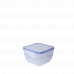 Food storage container with clips square 0,9L. (transparent)