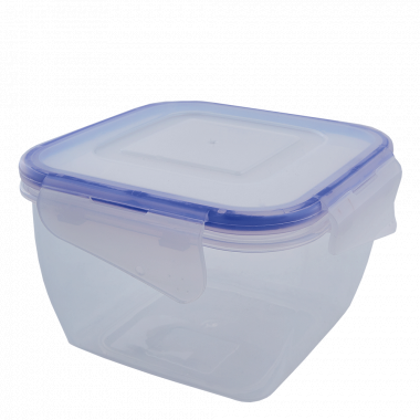 Food storage container with clips square 1,5L. (transparent)