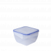 Food storage container with clips square 1,5L. (transparent)