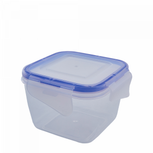Food storage container with clip square 0,45L. (transparent)