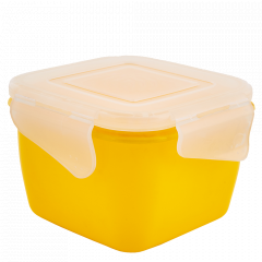 Universal container "Fiesta" square 0,9L. (dark yellow / transparent)