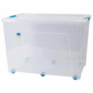 Container "Smart Box" 70L. (transparent / turquoise)