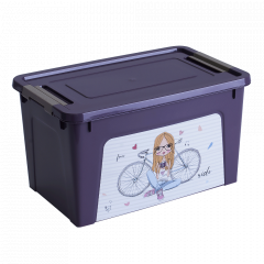 Container "Smart Box" with decor  3,5L. (purple, Girls)