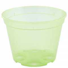 Drainage flowerpot 12,0x 9,0cm. (light green transparent)