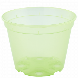 Drainage flowerpot 12,0x 9,0cm. (light green transparent)