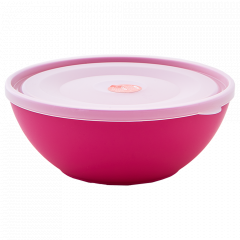 Bowl with lid 3L. (dark pink / transparent)