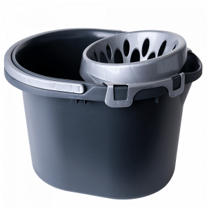 Pail for cleaning 15L. with wringer (granite / gray)
