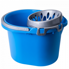 Pail for cleaning 15L. with wringer (light blue / gray)
