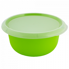 Kitchen bowl with lid 1,75L. (olive / transparent)