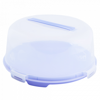 Сontainer for cakes round (lilac / transparent)