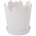 Flowerpot "Buttercup" with tray 17cm. (white)
