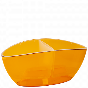 Flowerpot "Orchid" oval with insert 32x14cm. (amber)
