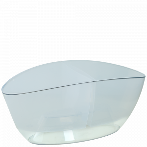 Flowerpot "Orchid" oval with insert 32x14cm. (transparent)