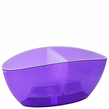 Flowerpot "Orchid" oval with insert 32x14cm. (violet transparent)