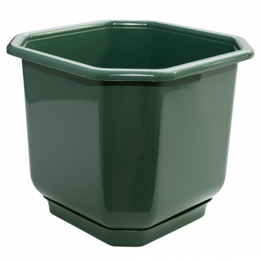 Flowerpot "Dama" with tray  8x8cm. (green)